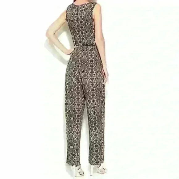 Calvin Klein Mob Wife Snake Print Romper Sz 14 Sleeveless Stretchy Glam Chic - Picture 4 of 12
